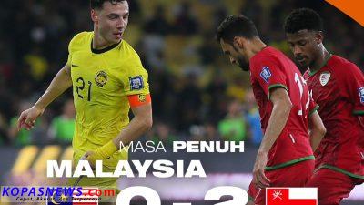 Malaysia harus menyerah 0-2 dari Oman di Stadion Bukit Jalil Selasa (26/3). IG FA Malaysia