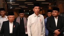 Presiden Joko Widodo dan Wapres Ma'ruf Amin terlihat sedang berjalan di Masjid Istiqlal untuk melaksanakan Sholat hari raya Idul Fitri 1445 Hijriyah 2024 (10/4)